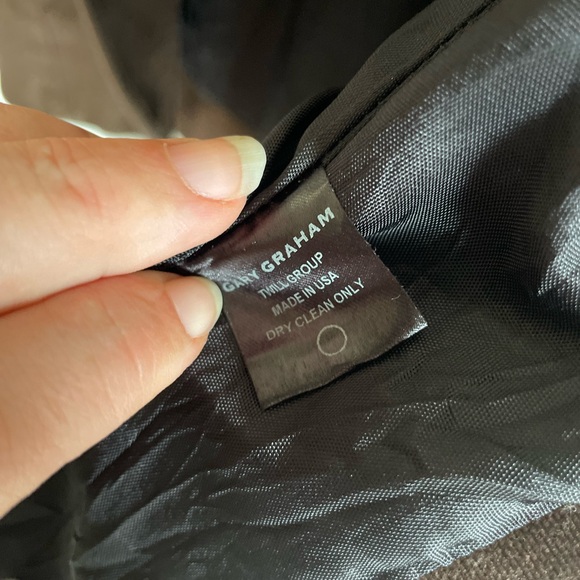 Gary Graham Brown Layered Multi-Button Jacket Black Leather Trim Size 2 - Picture 6 of 10